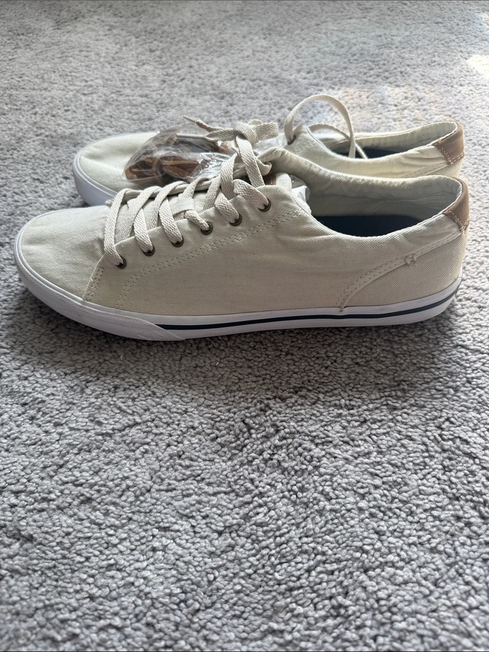 Sperry Men's Canvas Lace-Up Sneakers in Cream